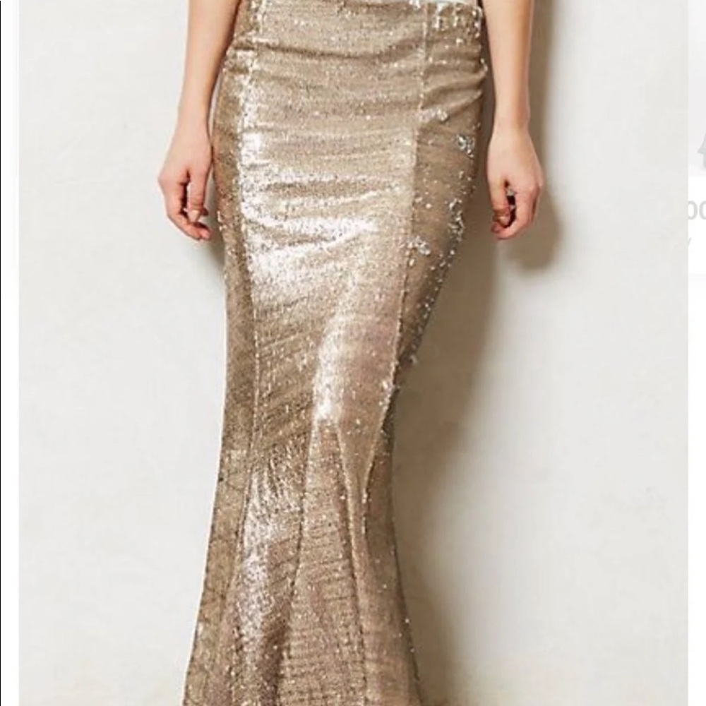 Line and dot sirene maxi skirt